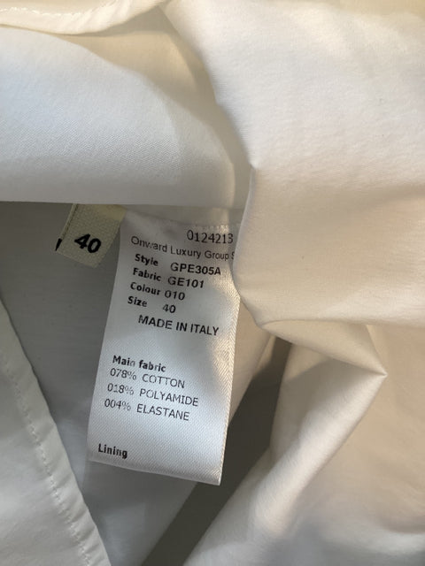 Jean Paul Gauitter Ruffle Back  Sz 40 Button down Top