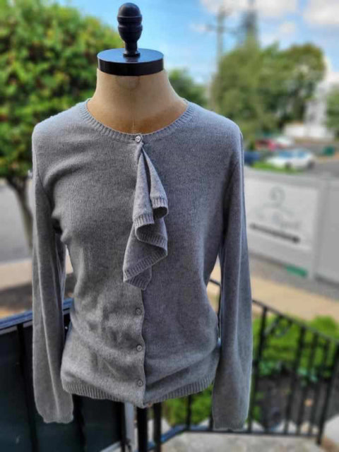 Sutton Studio Sz L Cashmere Button Up Sweater