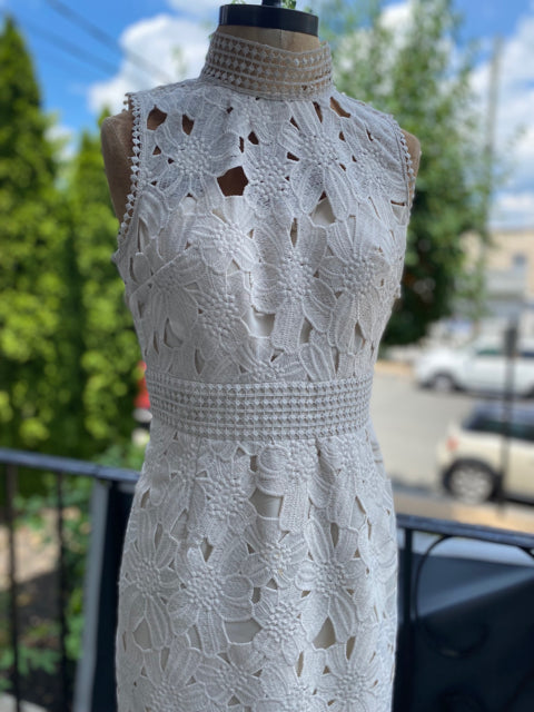 Nicole Miller Sleeveless Lace Overlay Sz 6 Dress