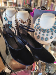 Sigerson Morrisson Sz 8.5 Oceano Velvet Mary Jane Heel