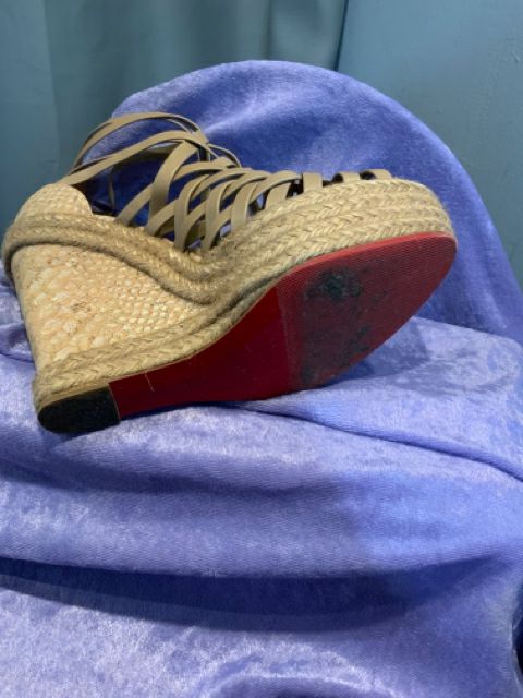Christian Louboutin Wedge Sandals SZ 37 Shoe
