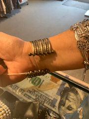 Multi Layer Silver Rope Cuff Bracelet