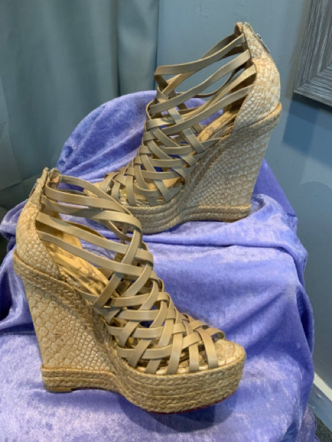 Christian Louboutin Wedge Sandals SZ 37 Shoe – eliterepeatny