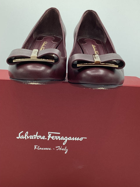 Salvatore Ferragamo Sz 6.5 Borde Calf Shoe Pump