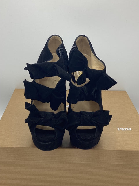 Christian Louboutin Sz 36.5 Madame Butterfly Ankle Booties Shoe Boot