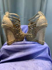 Christian Louboutin Wedge Sandals SZ 37 Shoe