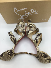 Christian Louboutin Sz 39 Atalanta 85 Python Lucido Shoe