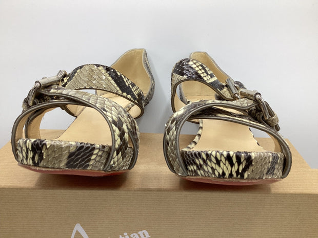 Christian Louboutin Sz 39 Atalanta 85 Python Lucido Shoe