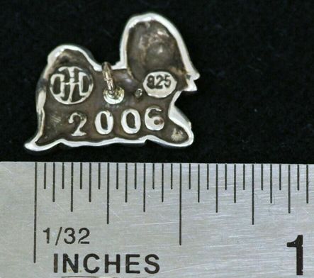 John Hardy  Tie Tack Chinese Zodiac Year of the Dog Pin Sterling Silver