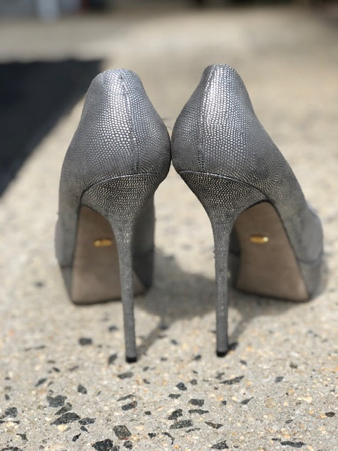 Sergio rossi glitter pumps hotsell