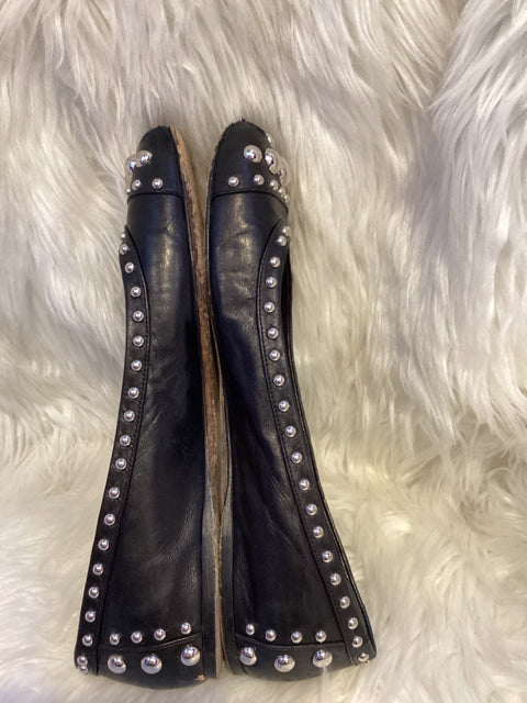 Prada Sz 39 Stud Ballet Flats