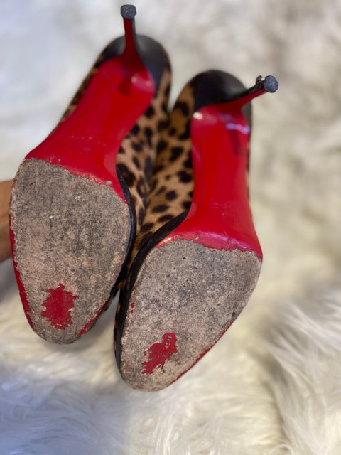 Christian Louboutin Prorata 90 Leopard Sz 40 Shoe Pump – eliterepeatny