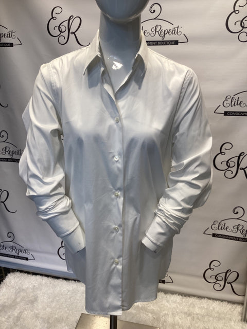 Jean Paul Gauitter Ruffle Back  Sz 40 Button down Top