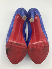 Christian Louboutin Sz 37 Python Platform Heel Shoe Pump