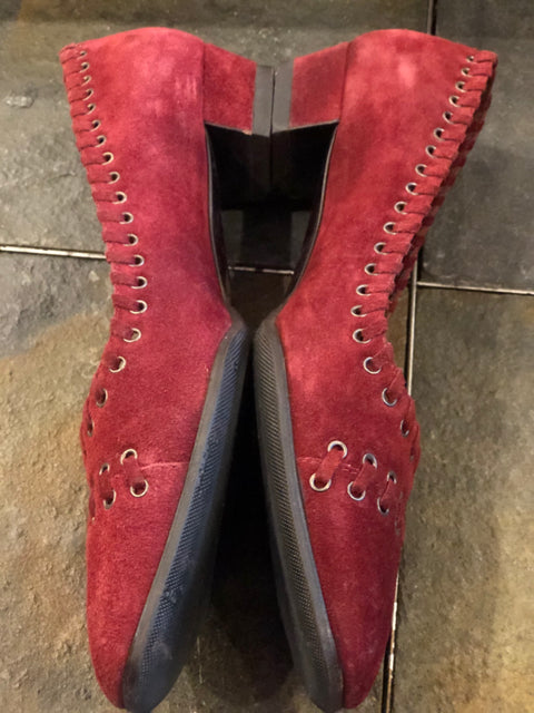 Prada Suede  Flat Pump Sz 38 Shoe
