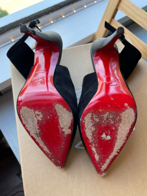 Christian Louboutin Lynn Open Back Ankle  Boot Sz 39.5 Shoe